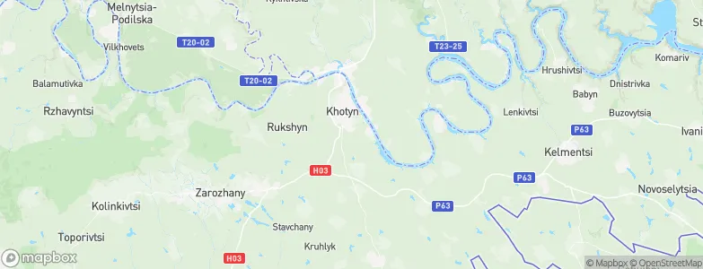 Khotyn, Ukraine Map