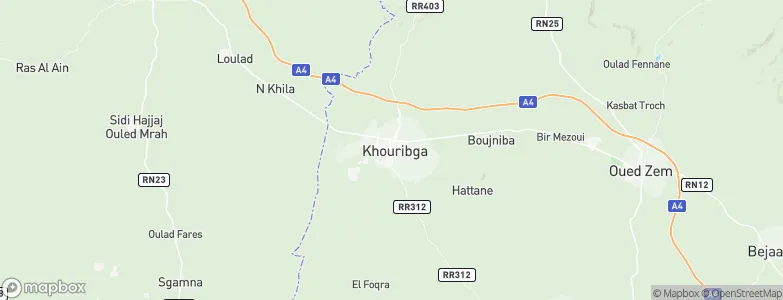 Khouribga, Morocco Map