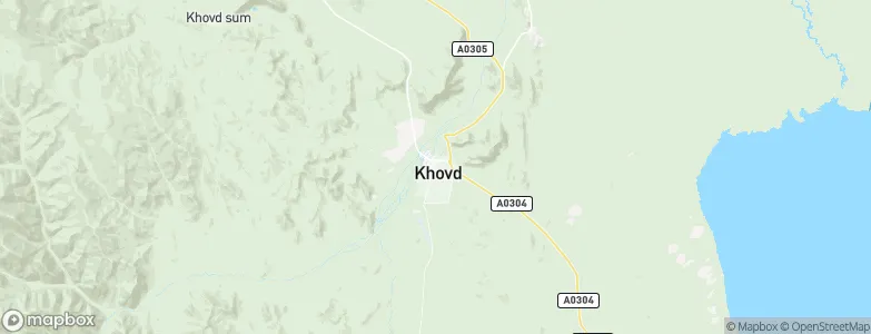 Khovd, Mongolia Map