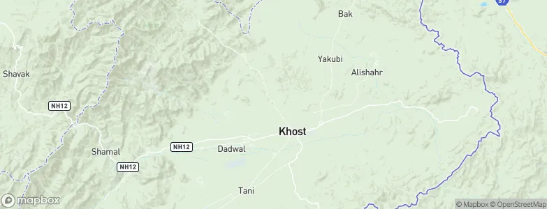 Khowst, Afghanistan Map