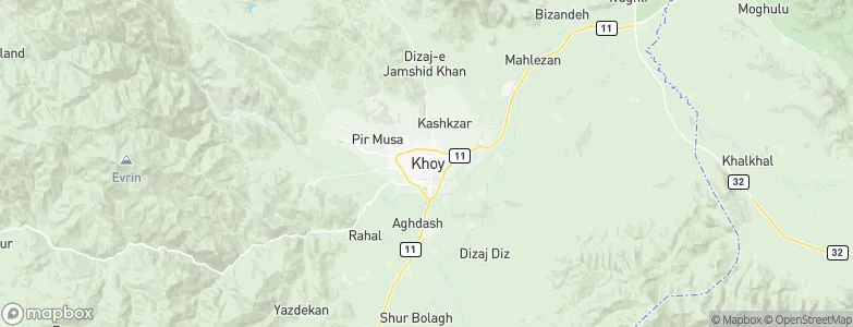Khowy, Iran Map