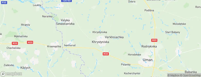 Khrystynivka, Ukraine Map