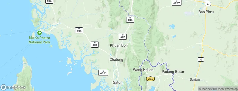 Khuan Don, Thailand Map