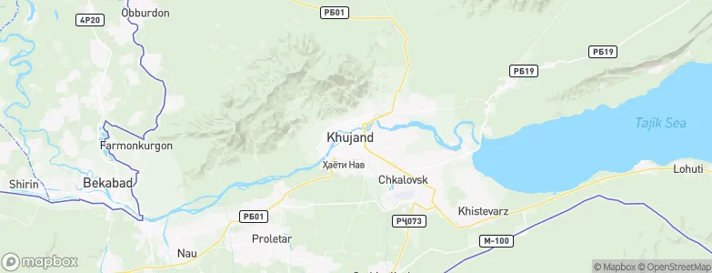 Khujand, Tajikistan Map
