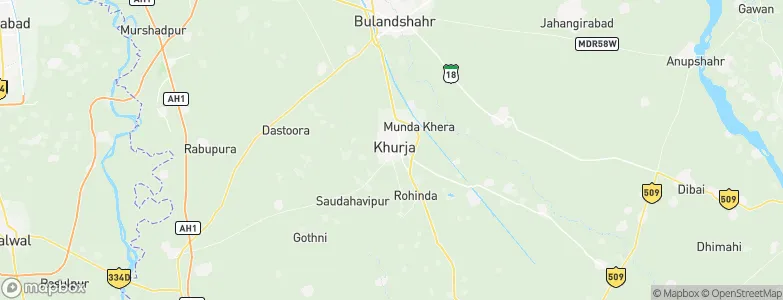Khurja, India Map