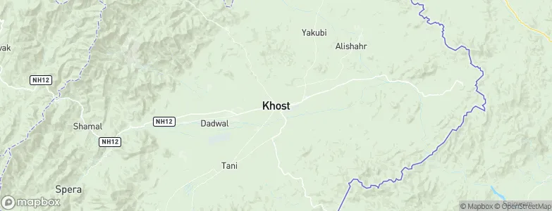 Khōst, Afghanistan Map