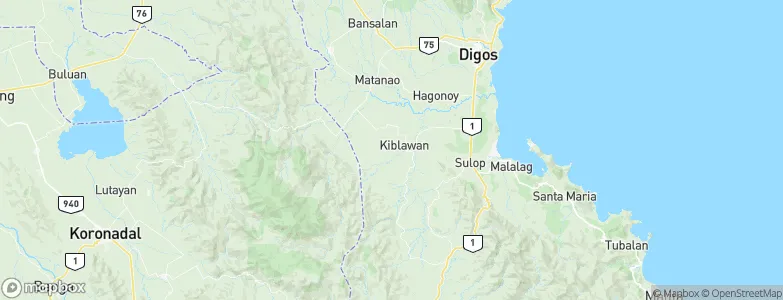 Kiblawan, Philippines Map