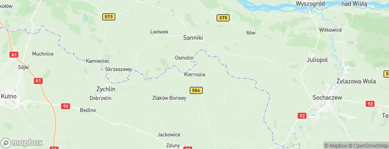 Kiernozia, Poland Map