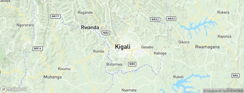 Kigali, Rwanda Map