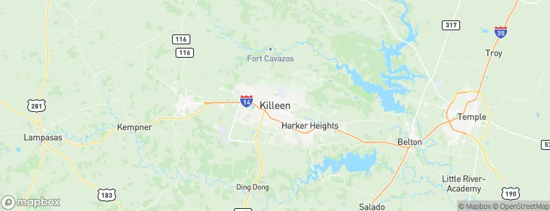 Killeen, United States Map