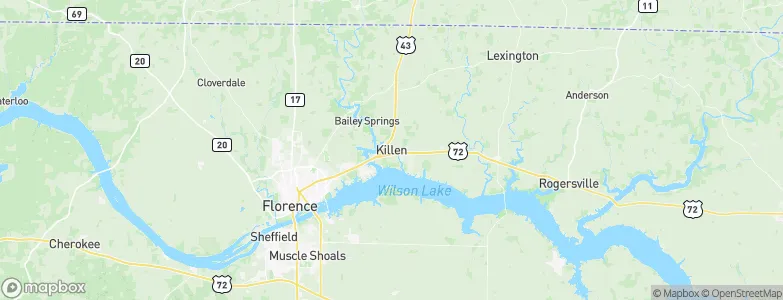 Killen, United States Map
