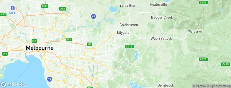 Kilsyth, Australia Map