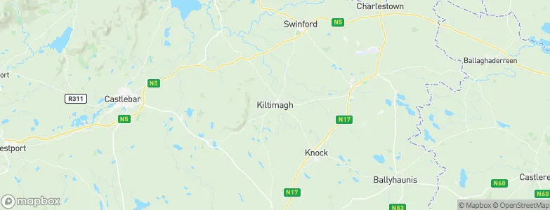 Kiltamagh, Ireland Map