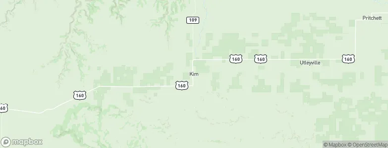 Kim, United States Map