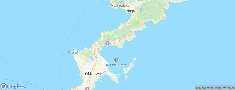 Kin, Japan Map