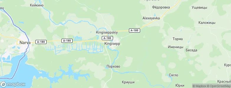 Kingisepp, Russia Map