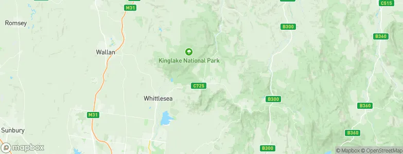 Kinglake West, Australia Map