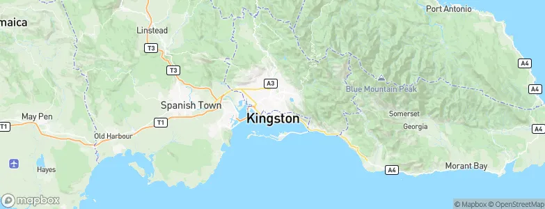 Kingston, Jamaica Map