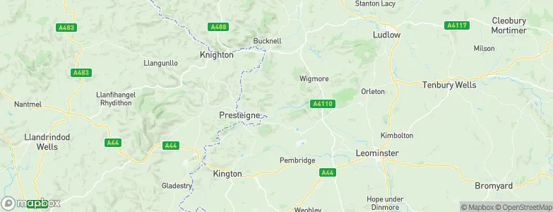 Kinsham, United Kingdom Map