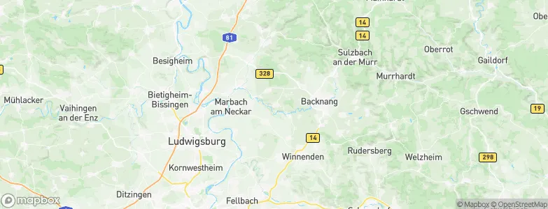 Kirchberg an der Murr, Germany Map