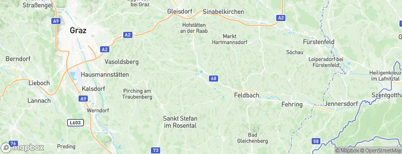 Kirchberg an der Raab, Austria Map