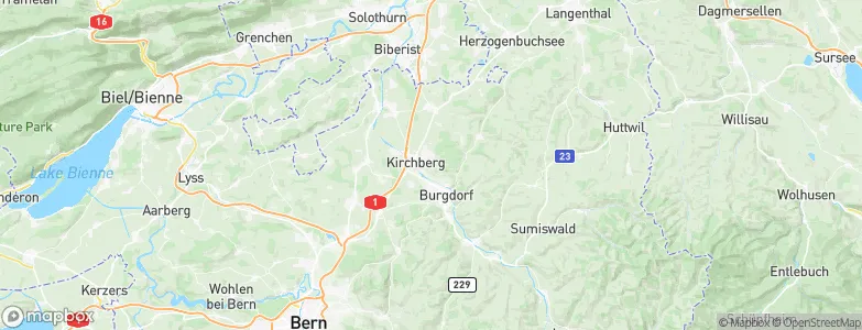 Kirchberg (BE), Switzerland Map