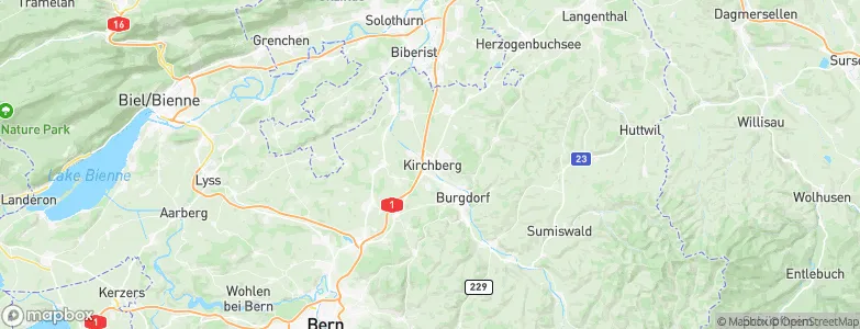 Kirchberg, Switzerland Map