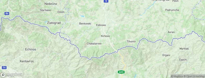 Kirkovo, Bulgaria Map