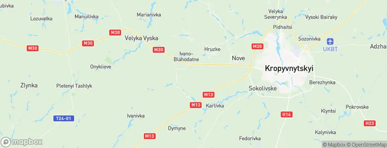 Kirovohrads’ka Oblast’, Ukraine Map