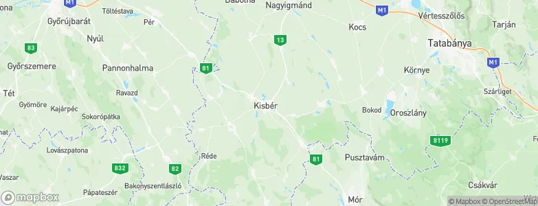Kisbér, Hungary Map