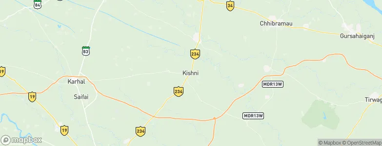 Kishni, India Map