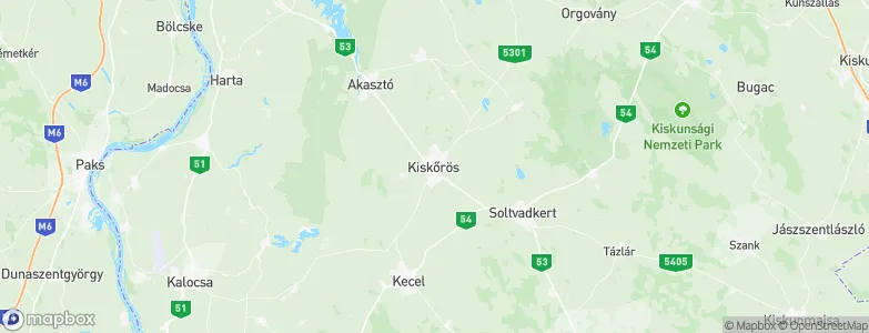 Kiskőrös, Hungary Map