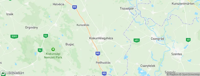 Kiskunfélegyháza, Hungary Map