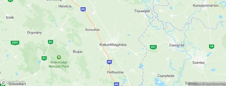 Kiskunfélegyházi Tanyák, Hungary Map