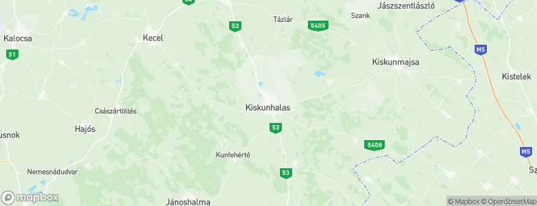 Kiskunhalas, Hungary Map