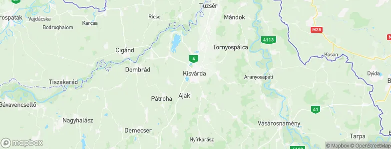 Kisvárda, Hungary Map