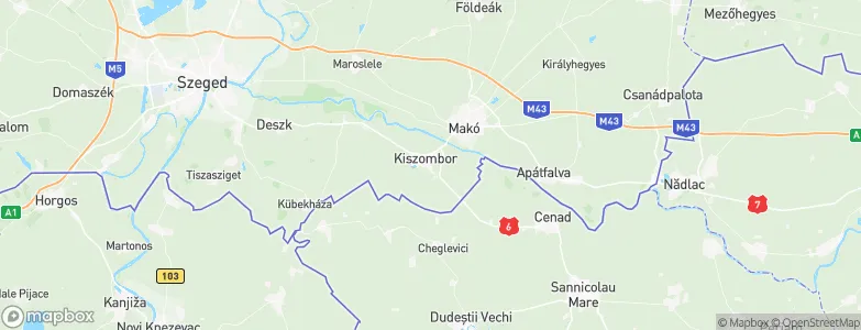 Kiszombor, Hungary Map