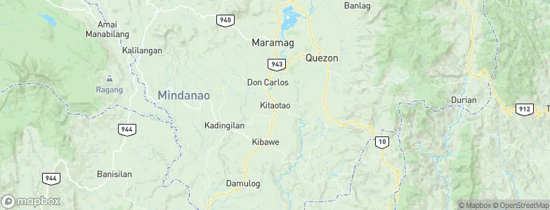 Kitaotao, Philippines Map