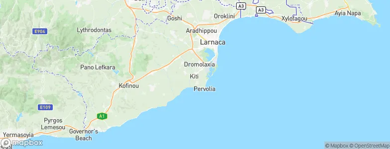 Kíti, Cyprus Map