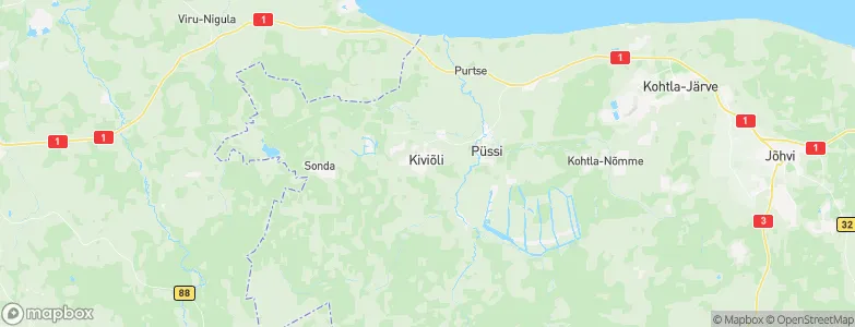Kiviõli linn, Estonia Map