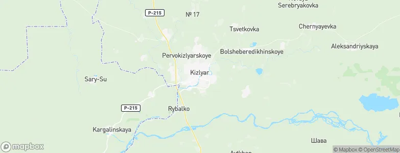 Kizlyar, Russia Map