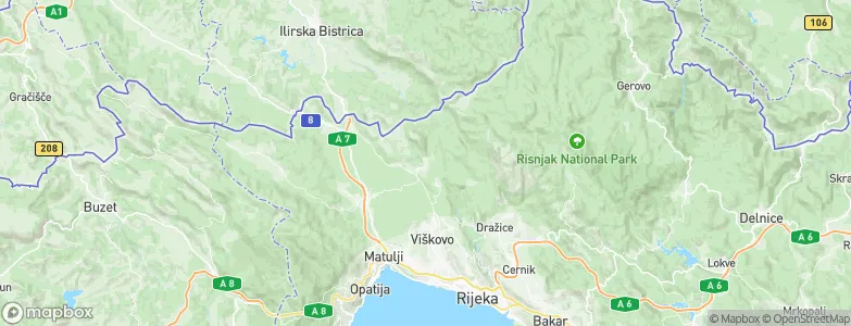 Klana, Croatia Map