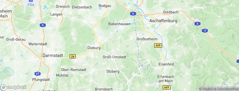 Kleestadt, Germany Map
