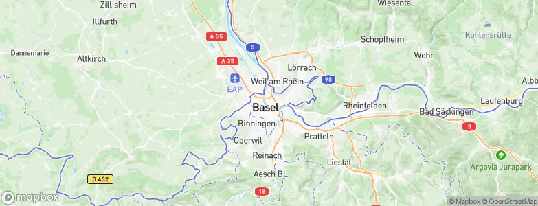 Kleinbasel, Switzerland Map