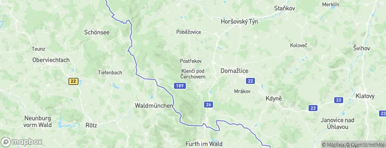 Klenčí pod Čerchovem, Czechia Map