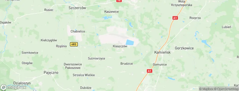 Kleszczów, Poland Map