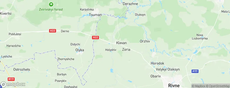 Klevan, Ukraine Map