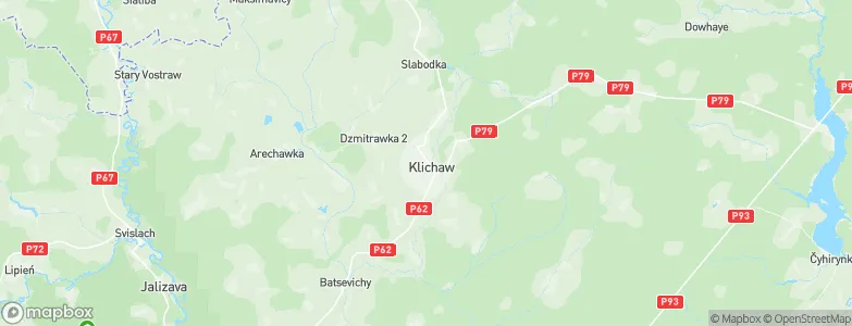 Klichaw, Belarus Map