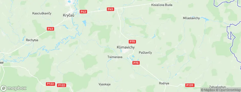 Klimavichy, Belarus Map