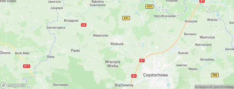 Kłobuck, Poland Map